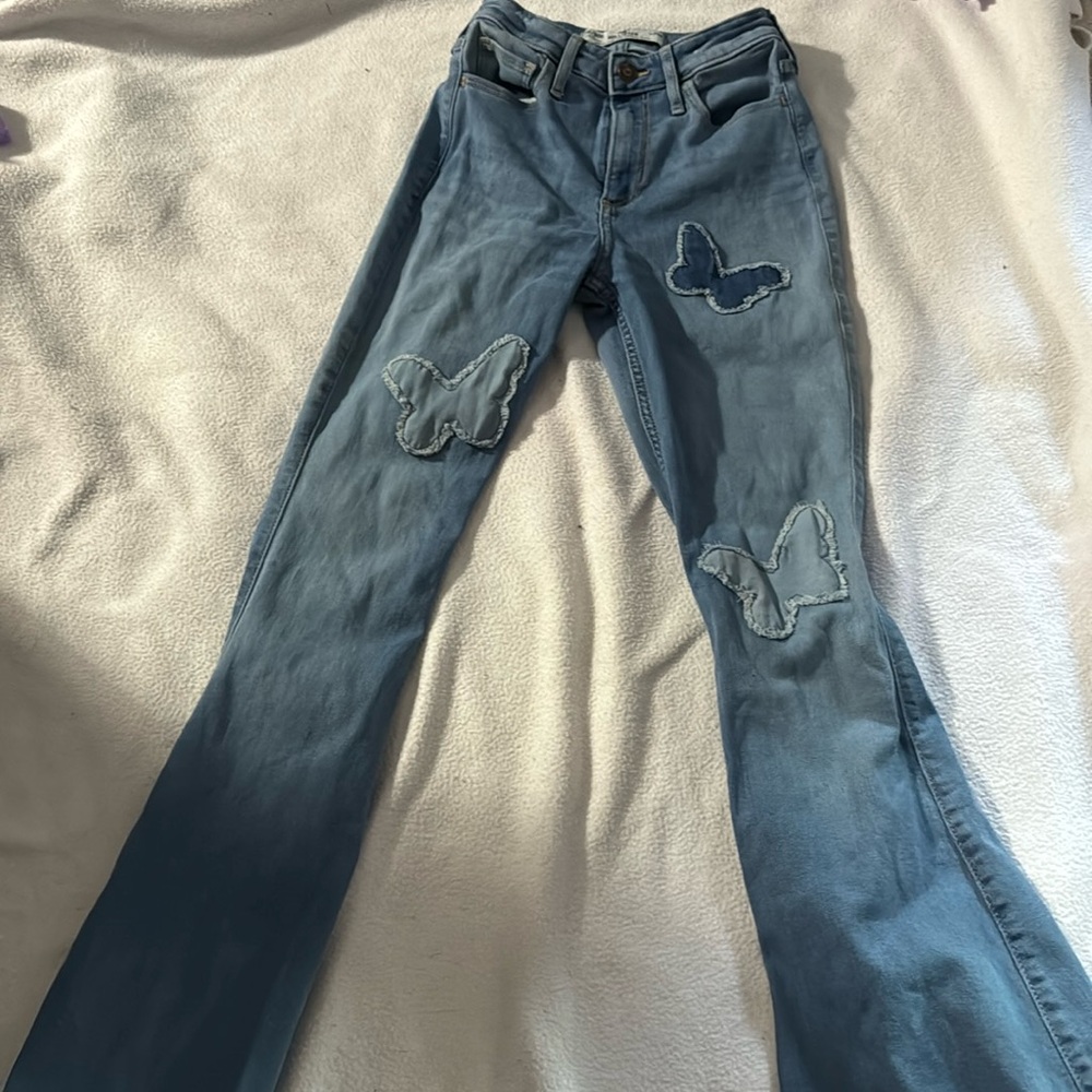 Hollister flare jeans.. with butterfly’s